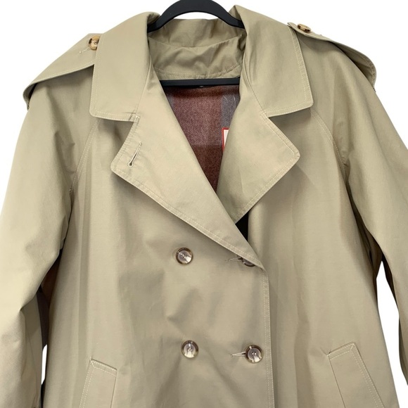 Tomme Trench Coat Womens 16 Beige Tan Blanket Lined Belted Long Quality Vtg 80’s - Picture 9 of 14